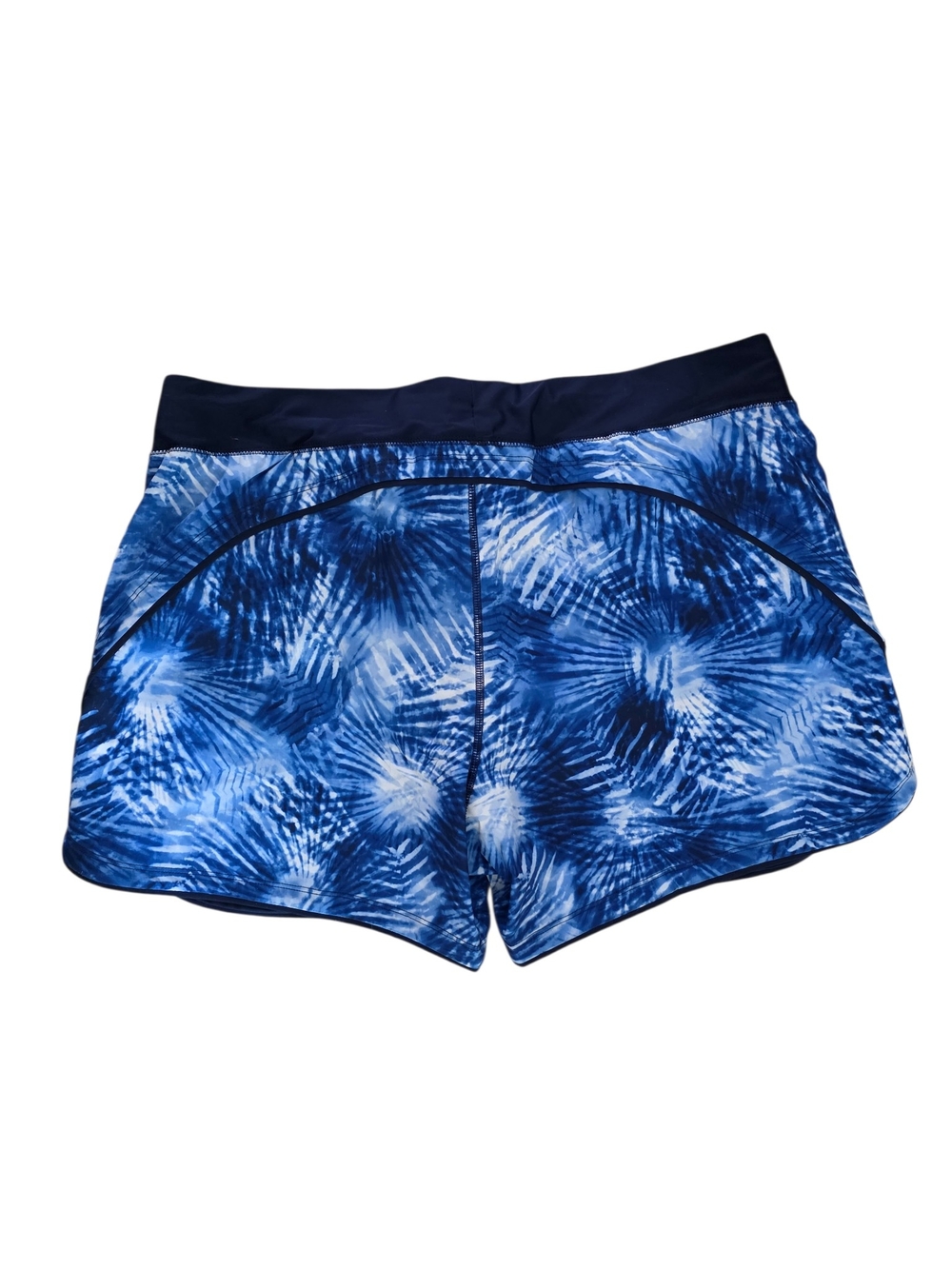 Lands' End Blue Tie-Dye Swim Shorts 16 Petite - Picture 3 of 5
